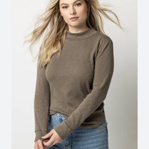 Lilla P mock neck long sleeve